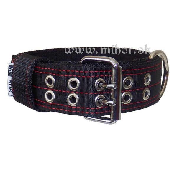 Obojok nylonový - dvojpracka - šírka obojka 5 cm